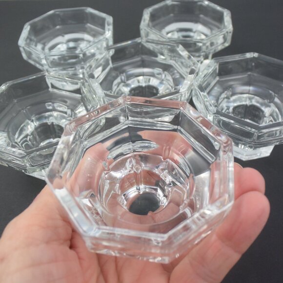 6 Vintage Luminarc/Arcoroc "Octime" Candle Holders - Picture 8 of 10